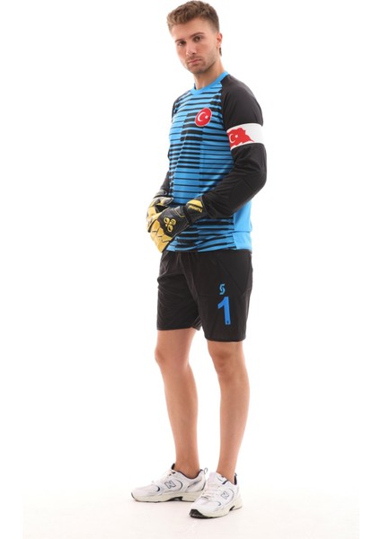 Sünger Destekli Kaleci Forma Takımı, Mavi-Siyah K0144 fırsatları