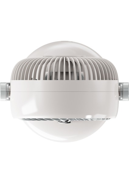 EFN12 Krem 1200MAH 3 Hız Kademe LED Işıklı Retro Masaüstü USB Fan