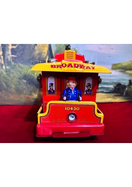 1970’S Japon Modern Toys Teneke Tramvay 26 cm 18 cm 11 cm Ölçülerinde fiyatları