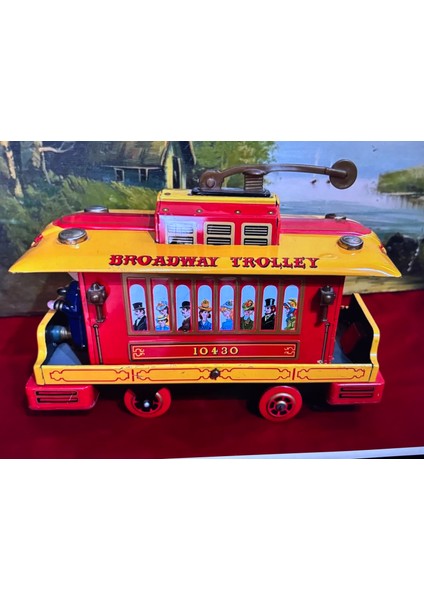 1970’S Japon Modern Toys Teneke Tramvay 26 cm 18 cm 11 cm Ölçülerinde indirimleri