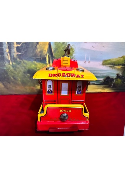 1970’S Japon Modern Toys Teneke Tramvay 26 cm 18 cm 11 cm Ölçülerinde
