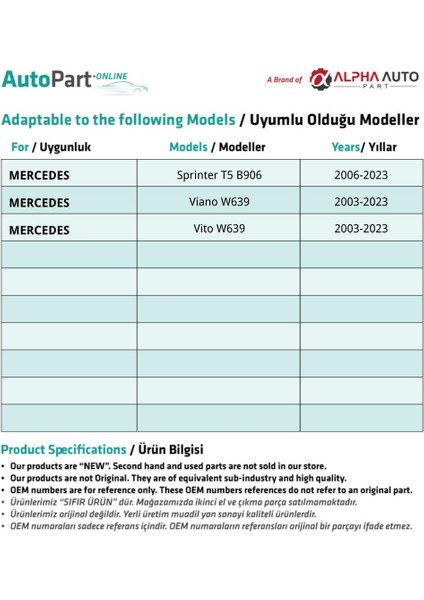 Mercedes için 50'li Motor Kaput Keçe Klips
