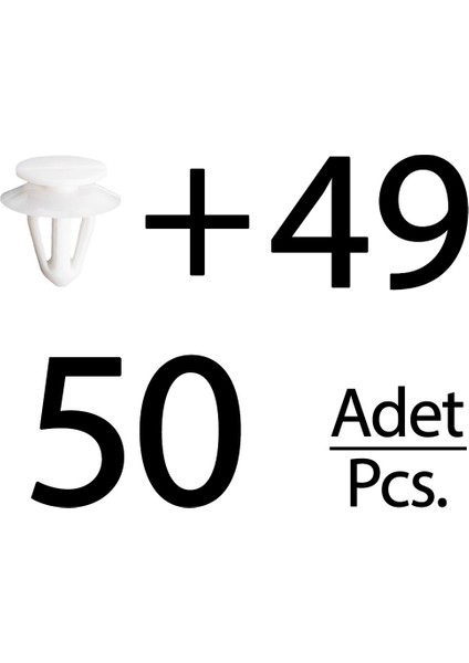 Opel Için Döşeme Klipsi- 50 Adet