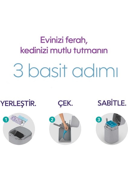 Easy Roll Kedi Kumu Çöp Kovası 6 Aylık Kullanım Yedek Poşeti – 1 Paket, 24’lü Rulo Maksimum Koku Kontrolü fırsatları