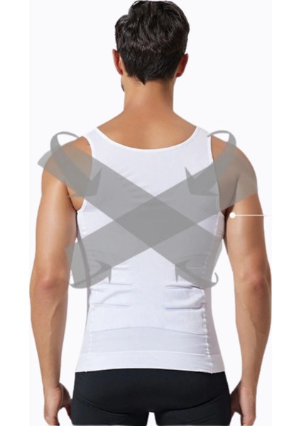 Erkek Atlet Korse Bel Göğüs Göbek Jinekomasti Toparlayıcı Sıkılaştırıcı Dik Duruşa cı Korse Atlet