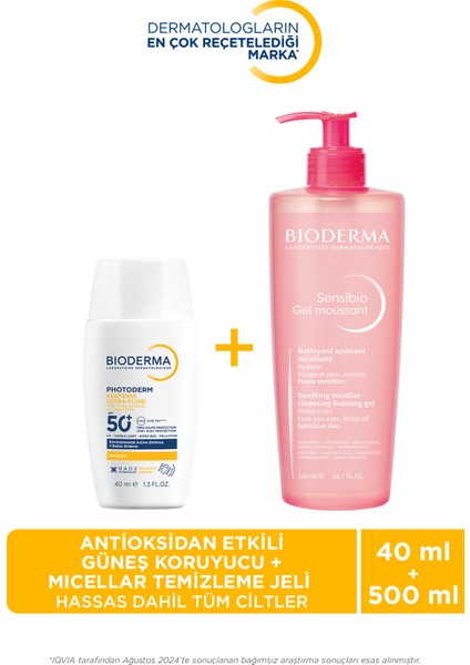 Tüm Ciltler Için Photoderm Xdefense Antioksidan Etkili Güneş Koruyucu & Micellar Yüz Temizleme Jeli