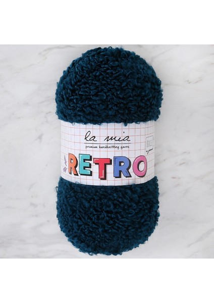 Retro Petrol Mavisi El Örgü İpi - LM5206