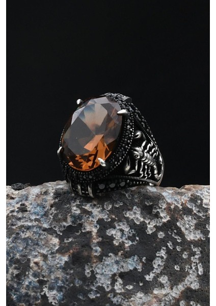 Akrep Figürlü Zultanit Taşlı Zirkon Taş Süslemeli 925 Ayar Gümüş Yüzük 902055 modelleri