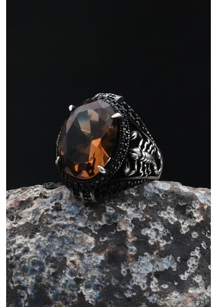 Akrep Figürlü Zultanit Taşlı Zirkon Taş Süslemeli 925 Ayar Gümüş Yüzük 902055 fırsatları