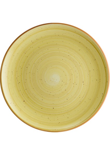 Amber Gourmet 27CM 12 Adet Porselen Düz Tabak Açık Kahverengi