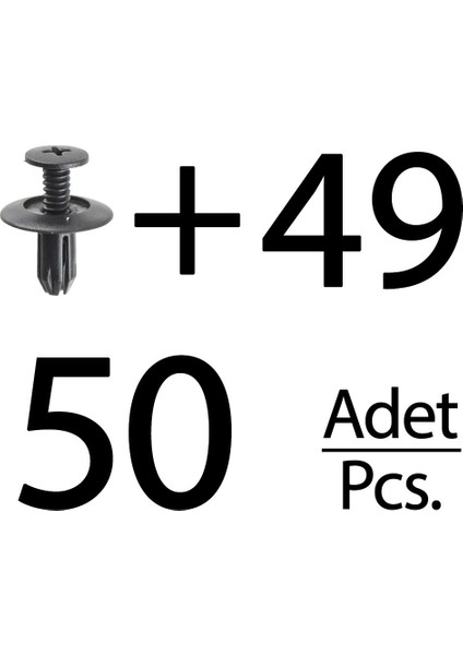 Honda için 50 Adet Çamurluk Etek Klipsi