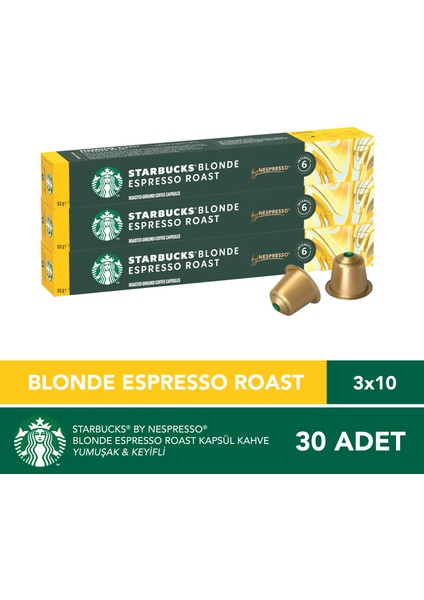 By Nespresso Blonde Espresso Kapsül Kahve 3 x 10 Adet
