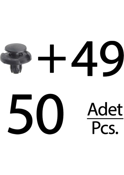 Honda için 50 Adet Davlumbaz Klipsi
