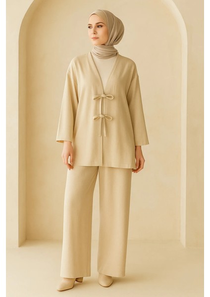 Kadın Giyim Önden Bağlamalı Tunik Pantolon Takım fiyatları