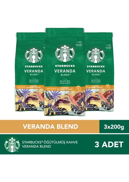 Veranda Blend Öğütülmüş Kahve 3X200 gr