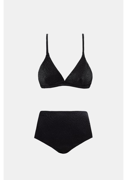 Bali Siyah Dolgusuz Pedli Üçgen Toparlayıcı Bikini Takım