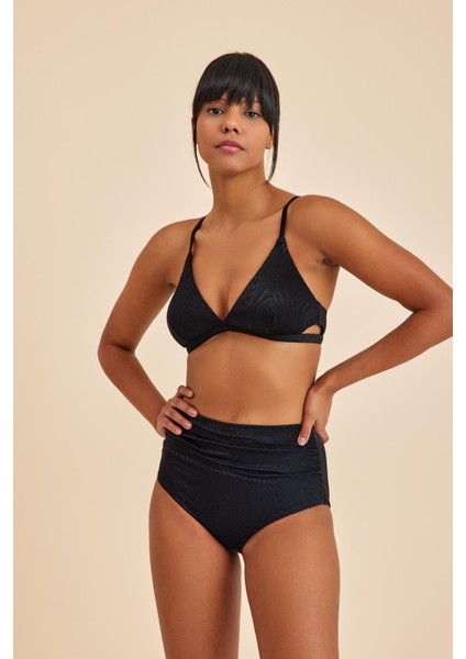 Bali Siyah Dolgusuz Pedli Üçgen Toparlayıcı Bikini Takım modelleri