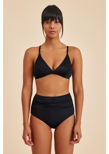Bali Siyah Dolgusuz Pedli Üçgen Toparlayıcı Bikini Takım fırsatları