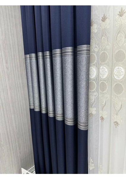 Nivemeshome Manavgat Lacivert FT632113 V-507 1/3 Sık Pileli Fon Perde Apm modelleri