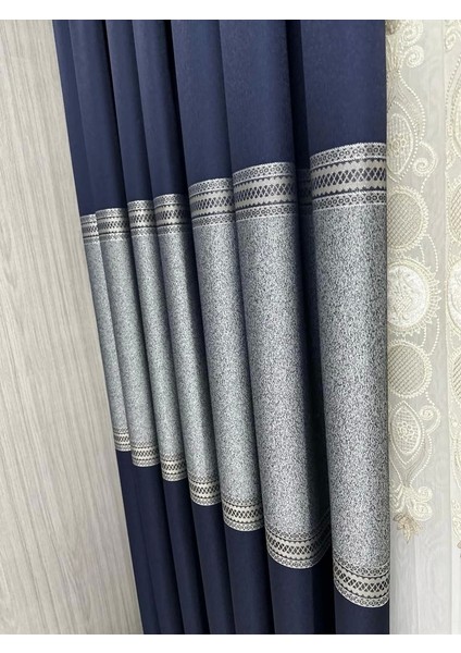 Nivemeshome Manavgat Lacivert FT632113 V-507 1/3 Sık Pileli Fon Perde Apm fırsatları