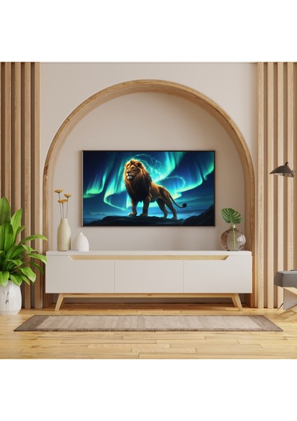Hayvan Figürlü Asil Aslanlı Pvc 60X90 cm Çerçevesiz Tablo 17