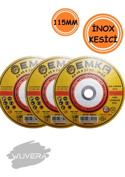 115 mm Inox Kesici – Metal ve Paslanmaz Çelik Için Güçlü Performans 1 Adet fırsatları