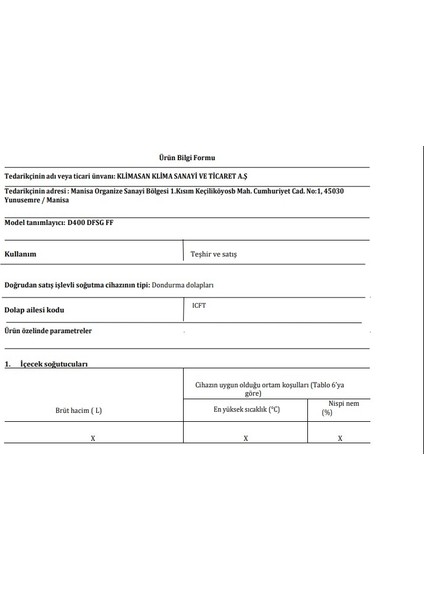 D 400 Dfsg Camlı Sandık Tipi D.DONDUR.-410 Lt fiyatları