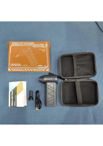Mini Jet Fan Turbo Hızlı Fan 130000RPM Yüksek Hız Güç Üfleme Turbo Fan (Premium Karbon Fiber Taşıma Çantalı) modelleri