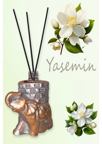 Yasemin Kokulu Oda Kokusu – Fil Biblo Tasarım 100 ml Çubuklu