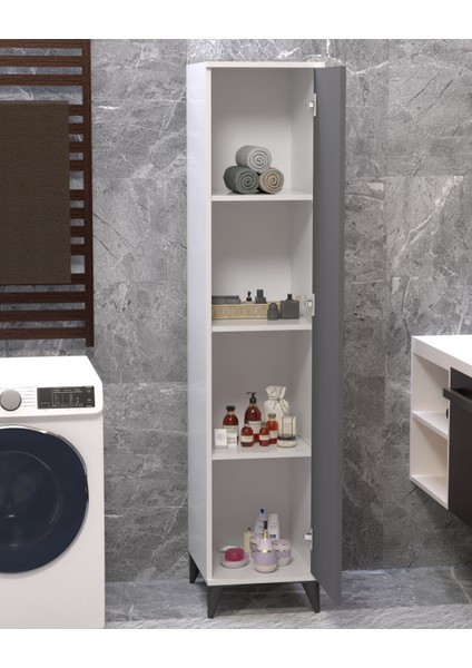 Vesso Tek Kapaklı Dolap Çok Amaçlı Dolap Banyo Dolabı Mutfak Dolabı Kiler Dolabı Raflı Dolap fırsatları