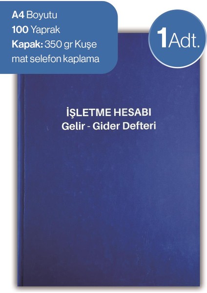 Işletme Hesabı Gelir - Gider Defteri