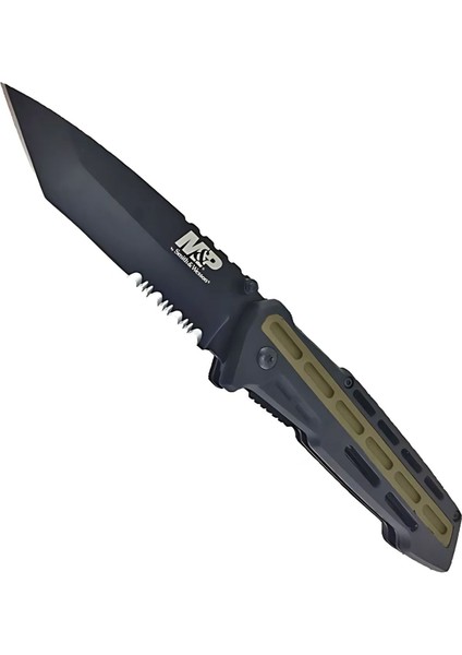 Smith Wesson® M&p Ar Overmold Linerlock Siyah Haki Taktik Çakı 1100083
