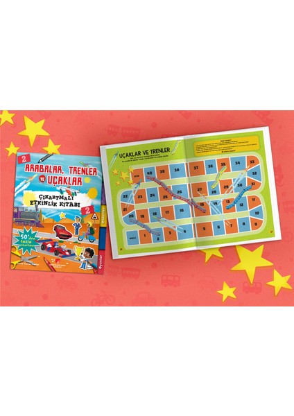 Arabalar,Trenler ve Uçaklar Çıkartmalı Etkinlik Kitabı 2 - Anna Bowles fiyatları