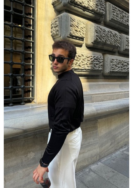 Erkek Standart Fit Normal Kesim Bisiklet Yaka Triko Kazak indirimleri