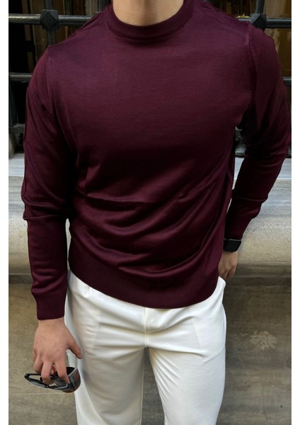 Erkek Standart Fit Normal Kesim Bisiklet Yaka Triko Kazak fiyatları