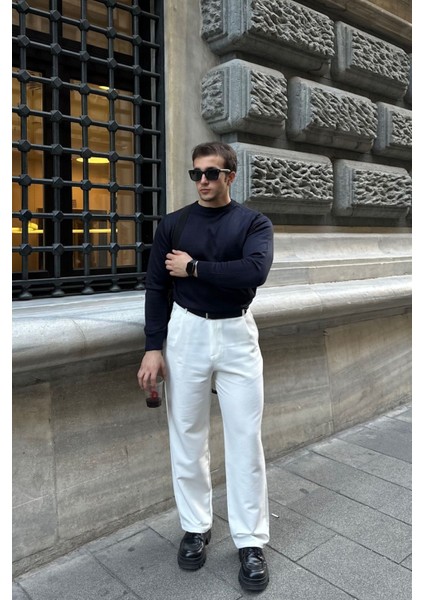 Erkek Standart Fit Normal Kesim Bisiklet Yaka Triko Kazak fiyatları