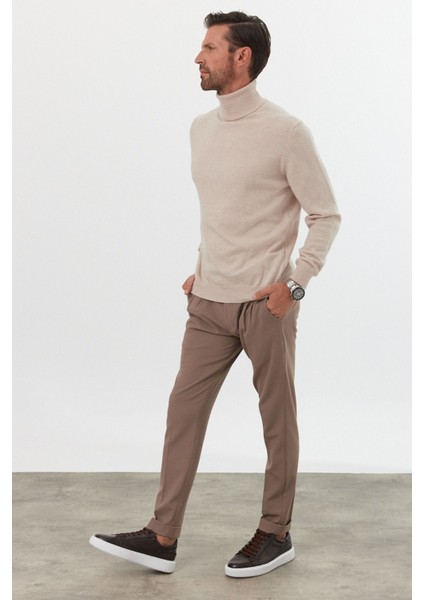 Erkek Yünlü Normal Kalıp Tam Balıkçı Yaka Triko Kazak fırsatları