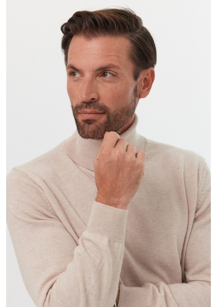 Erkek Yünlü Normal Kalıp Tam Balıkçı Yaka Triko Kazak indirimleri