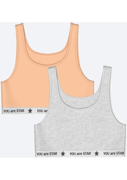 Lcw Kids Gri Baskılı Kız Çocuk Büstiyer 2'li