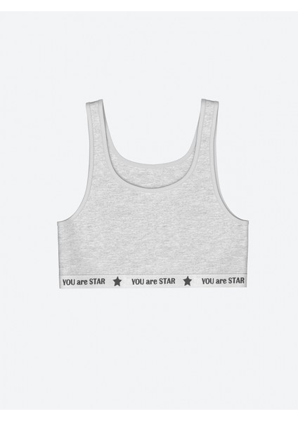 Lcw Kids Gri Baskılı Kız Çocuk Büstiyer 2'li modelleri