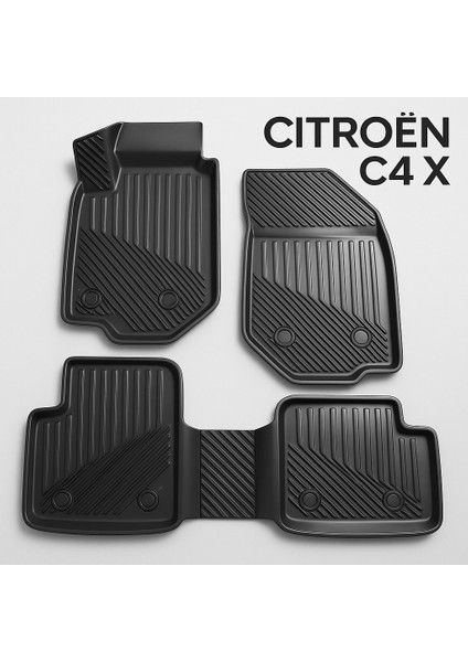 Citroen C4X Uyumlu 3D Oto Paspas Havuzlu