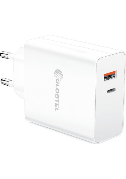 30W Çift Çıkış Şarj Adaptörü Iphone- Redmi- Samsung Uyumlu- USB ve Type C Çıkışlı Başlık