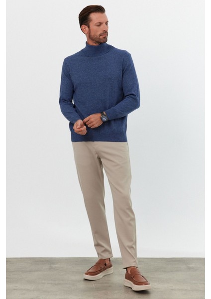 Erkek Yünlü Normal Kalıp Tam Balıkçı Yaka Triko Kazak fiyatları