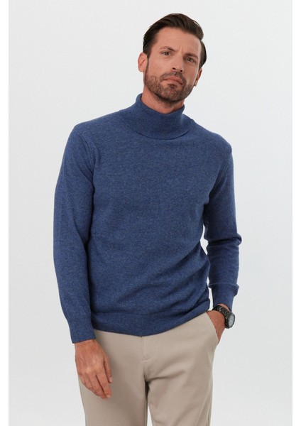 Erkek Yünlü Normal Kalıp Tam Balıkçı Yaka Triko Kazak indirimleri
