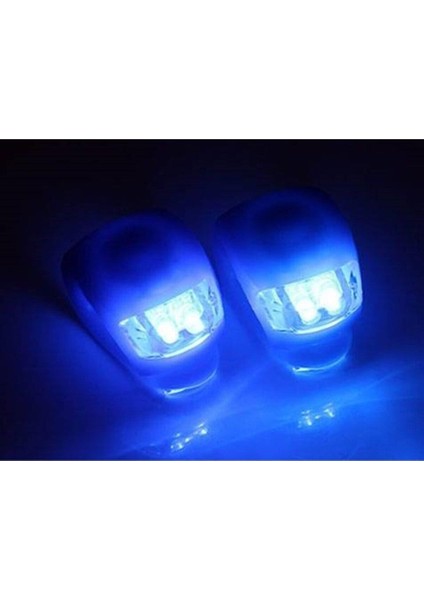2'li LED Bisiklet Lambası Ön ve Arka Için Aydınlatma Seti 3 Modlu Çakarlı Işık