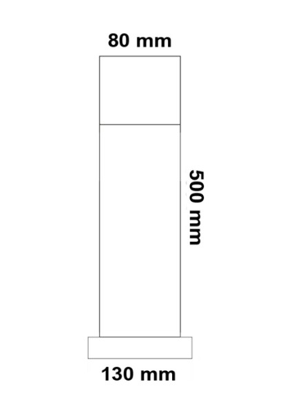 Lahey 50 cm Bahçe Bollard Direği – GU10’LU Orta Boy Dış Mekan Aydınlatma Direği fiyatları