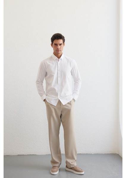 Turi Erkek Pamuk Gömlek Modern Slim Fit Keten Görünümlü Uzun Kol modelleri