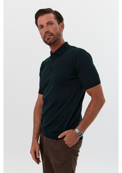 Erkek Polo Yaka Basic Kısa Kollu Yazlık Triko Tişört