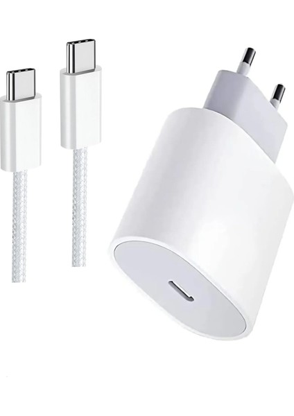 Iphone 15 16 - 15 16 Pro-15 16 Plus- 15 16 Pro Max 16E Uyumlu Hızlı Şarj Aleti 20W Hasır Kablolu Set