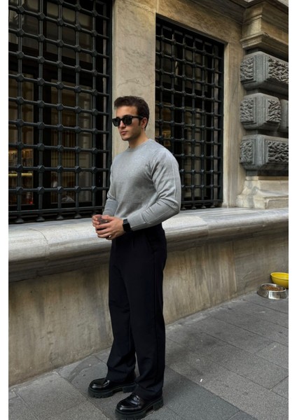 Erkek Standart Fit Normal Kesim Bisiklet Yaka Triko Kazak fiyatları